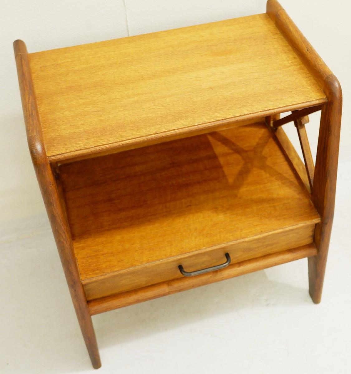 Pair Of Oak Bedside Tables, Atelier Saint Sabin 1951 Reconstruction 1