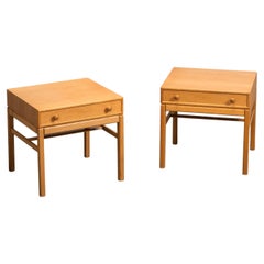 Pair of Oak Bedside Tables Model "Casino" by Engström & Myrstrand, Sweden, 1960s