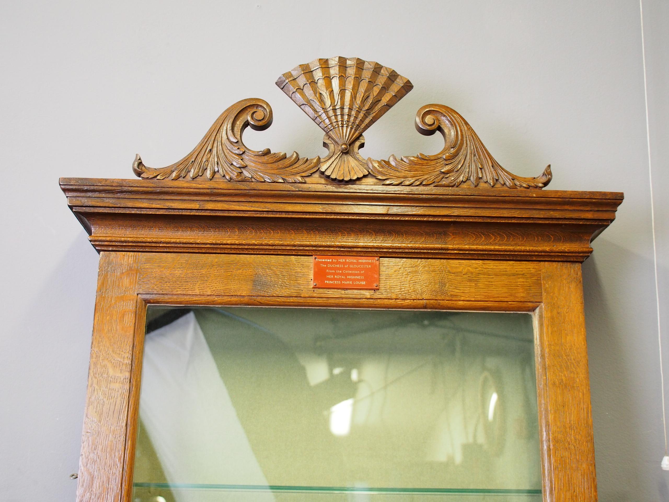 20th Century Pair of Oak Bespoke Made Fan Display Cabinets