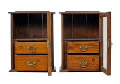 Pair of oak cabinets made from Queen Victoria's HMY osbourne