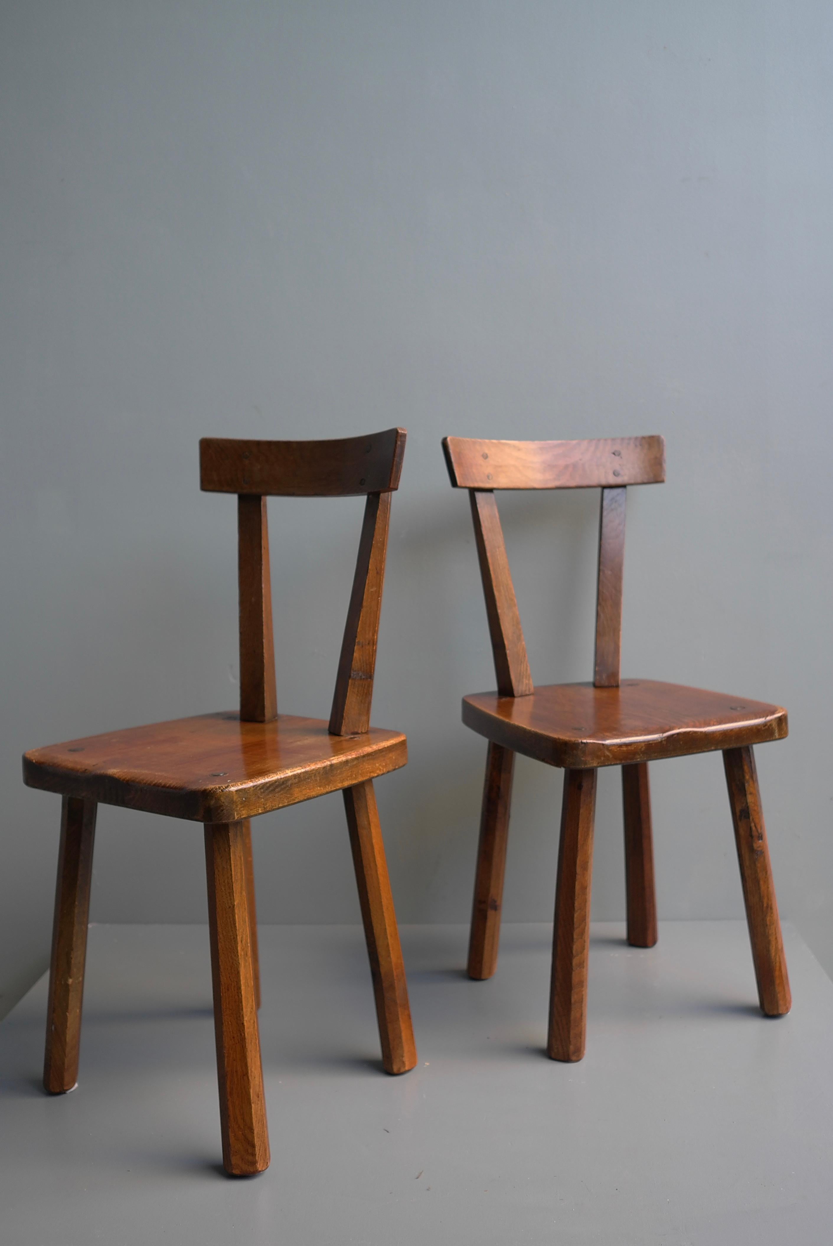 Swedish Pair of Oak Chairs in Style of Axel Einar Hjorth, Sweden, 1950's