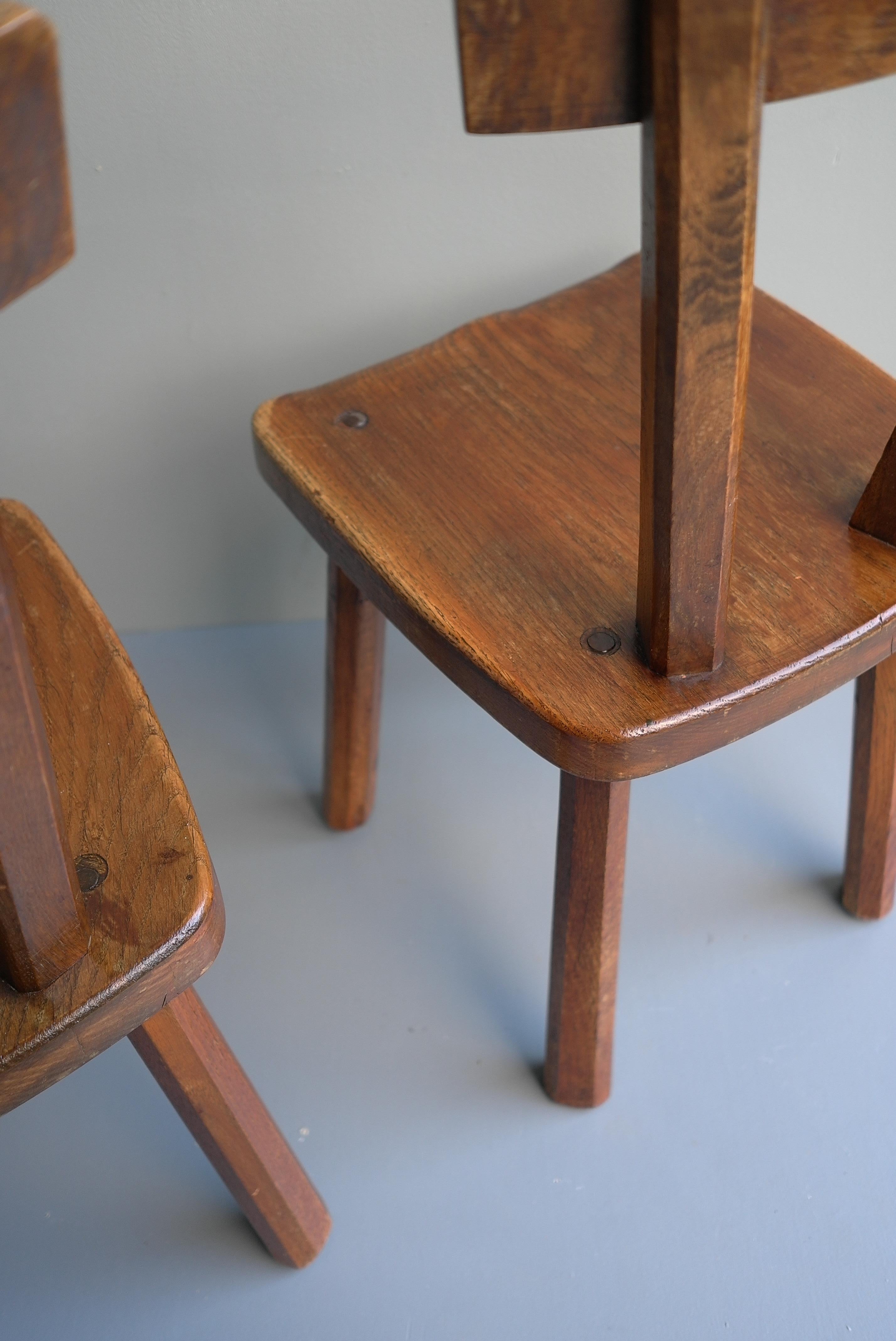 Pair of Oak Chairs in Style of Axel Einar Hjorth, Sweden, 1950's 2