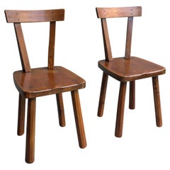 Pair of Oak Chairs in Style of Axel Einar Hjorth, Sweden, 1950's