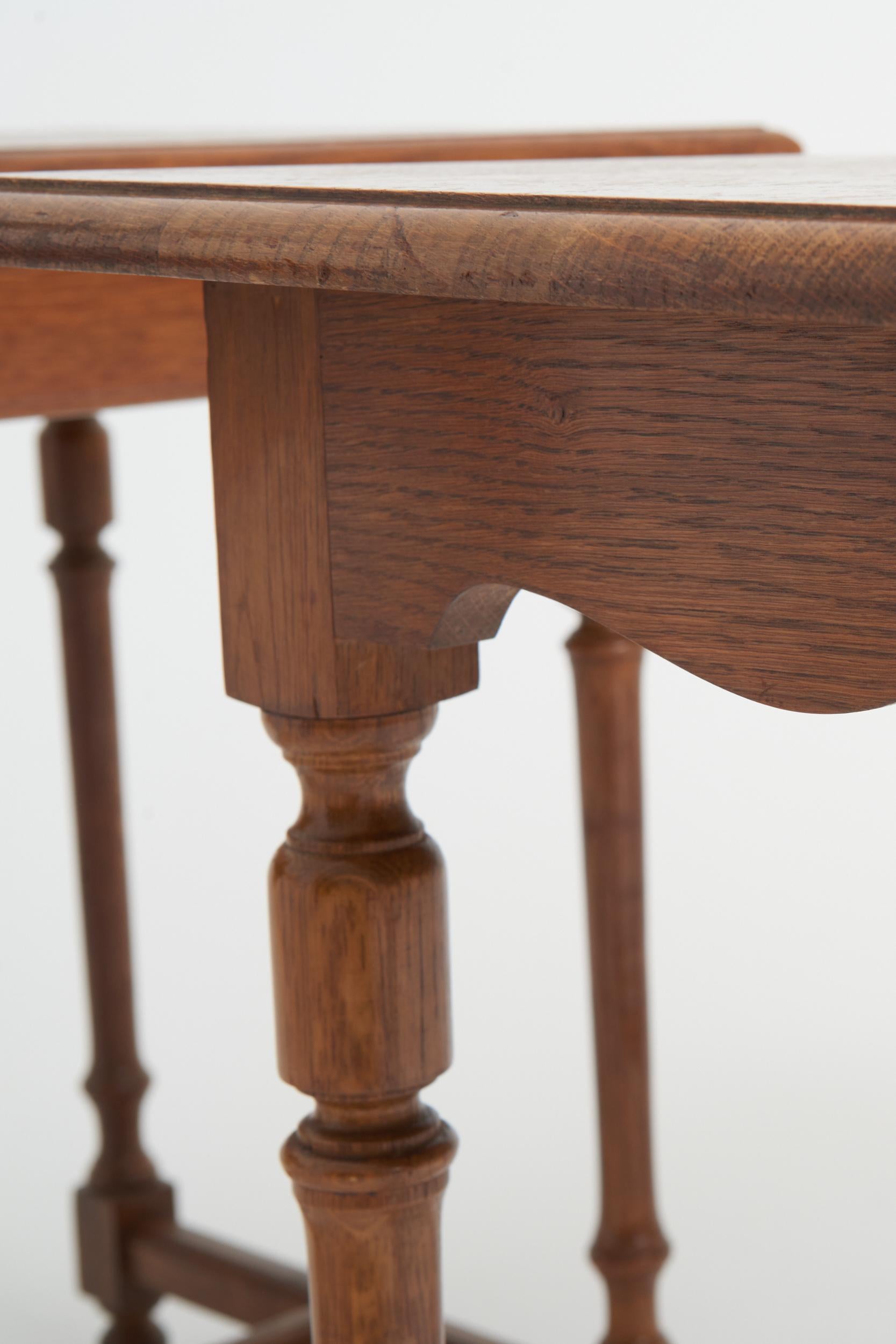 Pair of Oak Console Tables 2