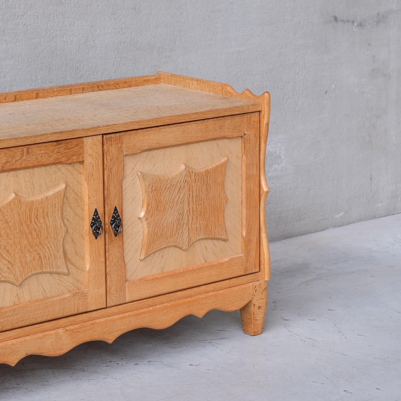 Pair of Oak Danish Midcentury Cabinets by Henning Kjaernulf 1