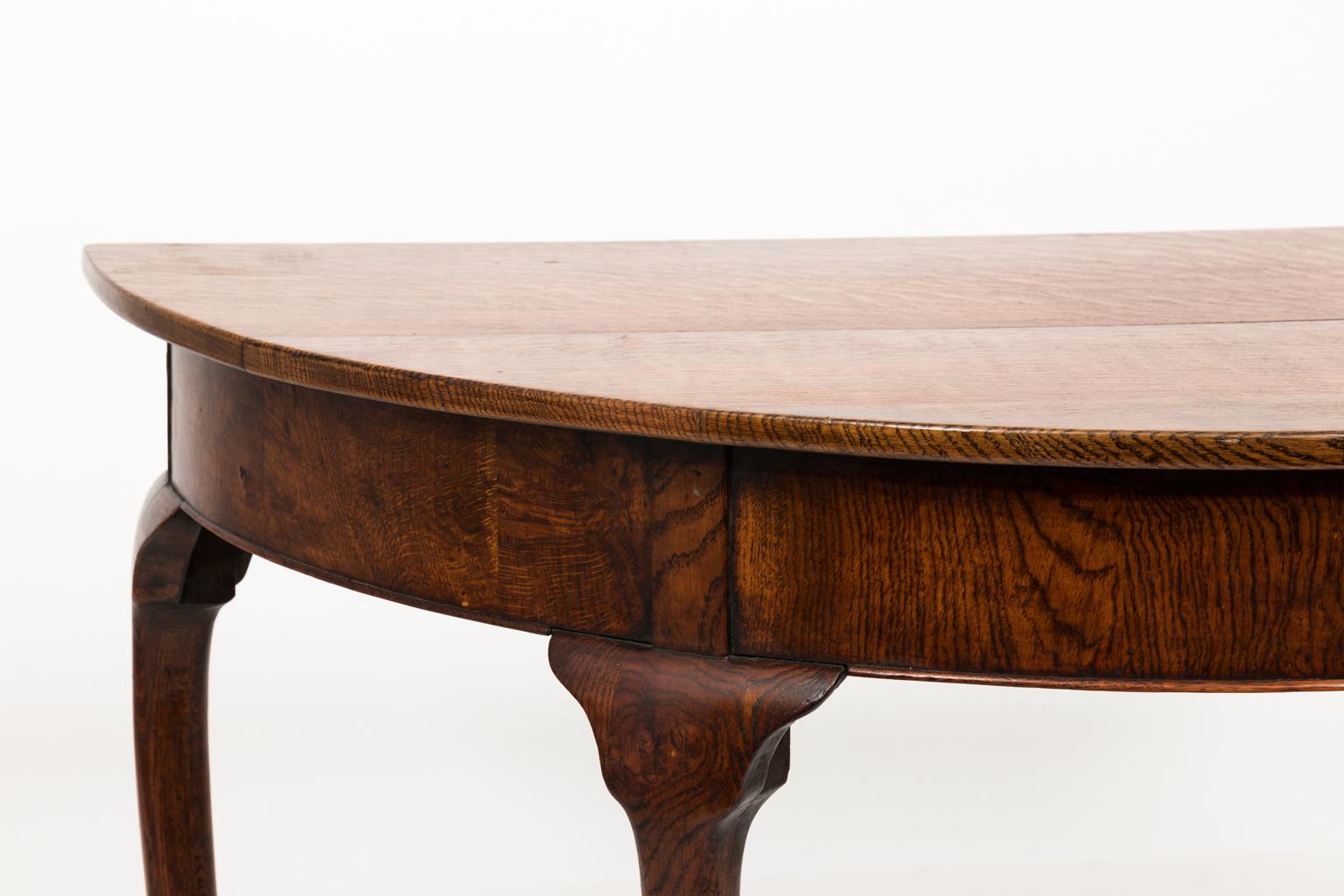 Pair of Oak Demilune Tables, circa 1740 10