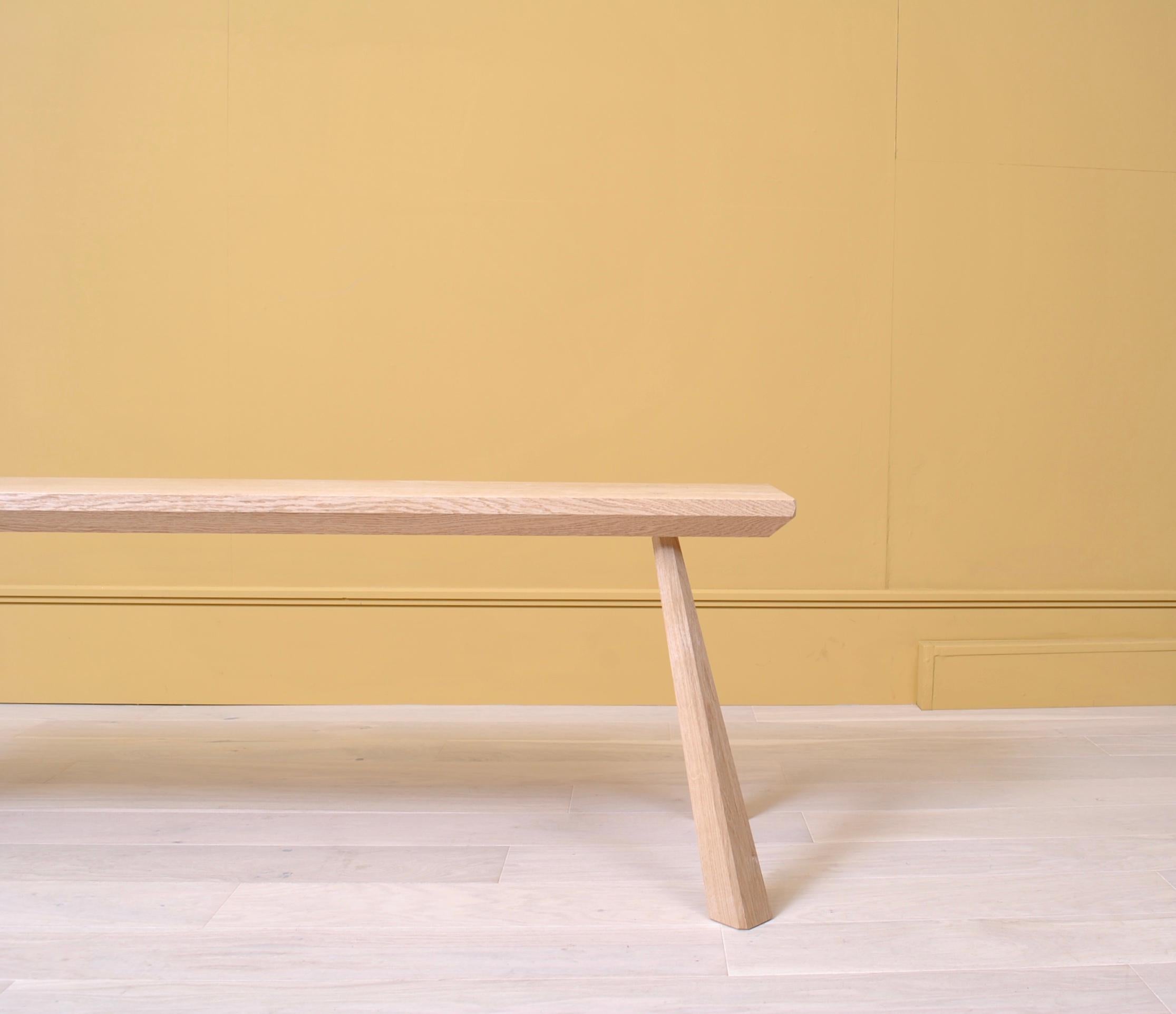 XXIe siècle et contemporain Paire de bancs de salle à manger en chêne anglais fabriqués à la main