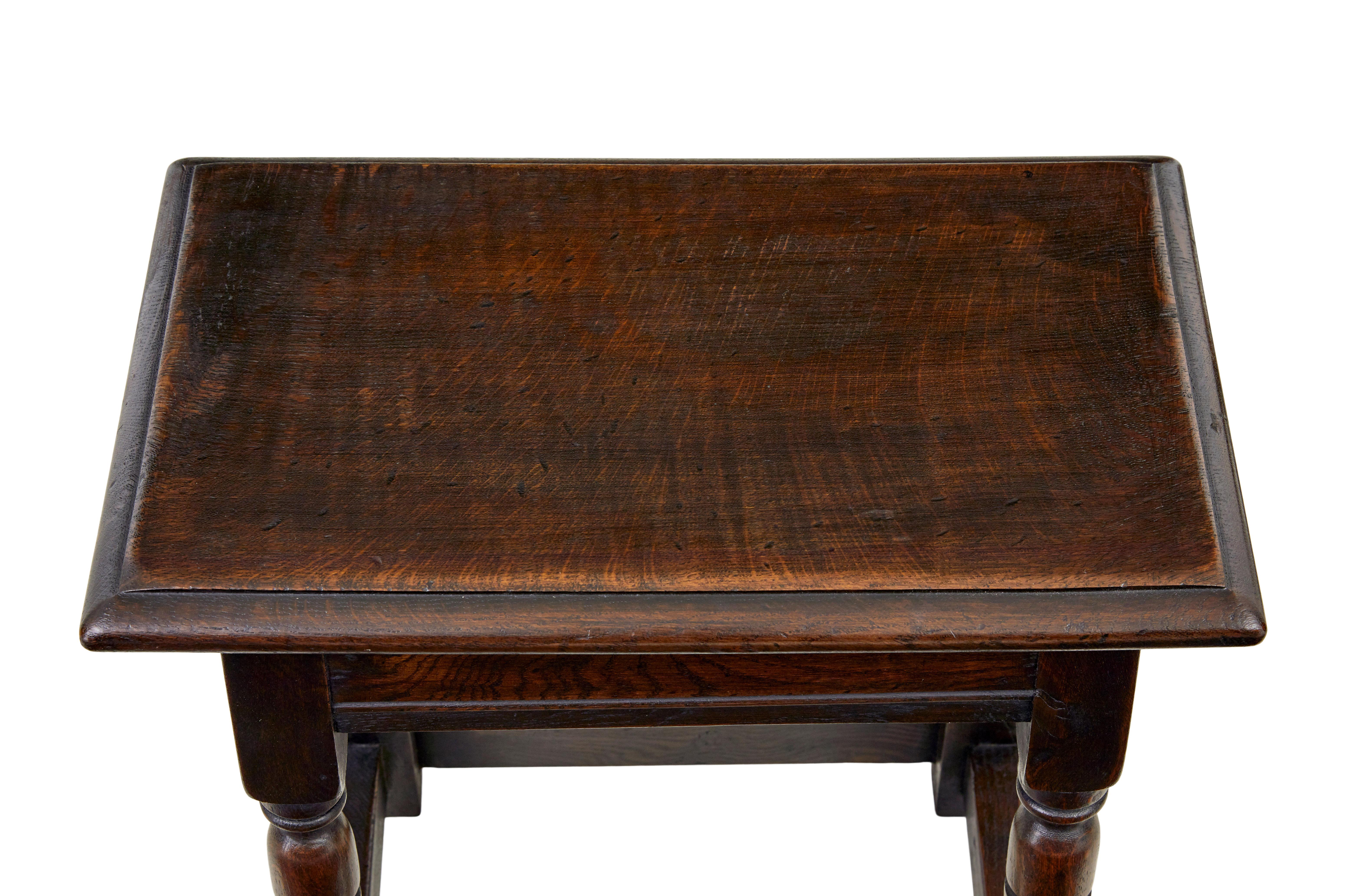 20th Century Pair of oak English made joint stools