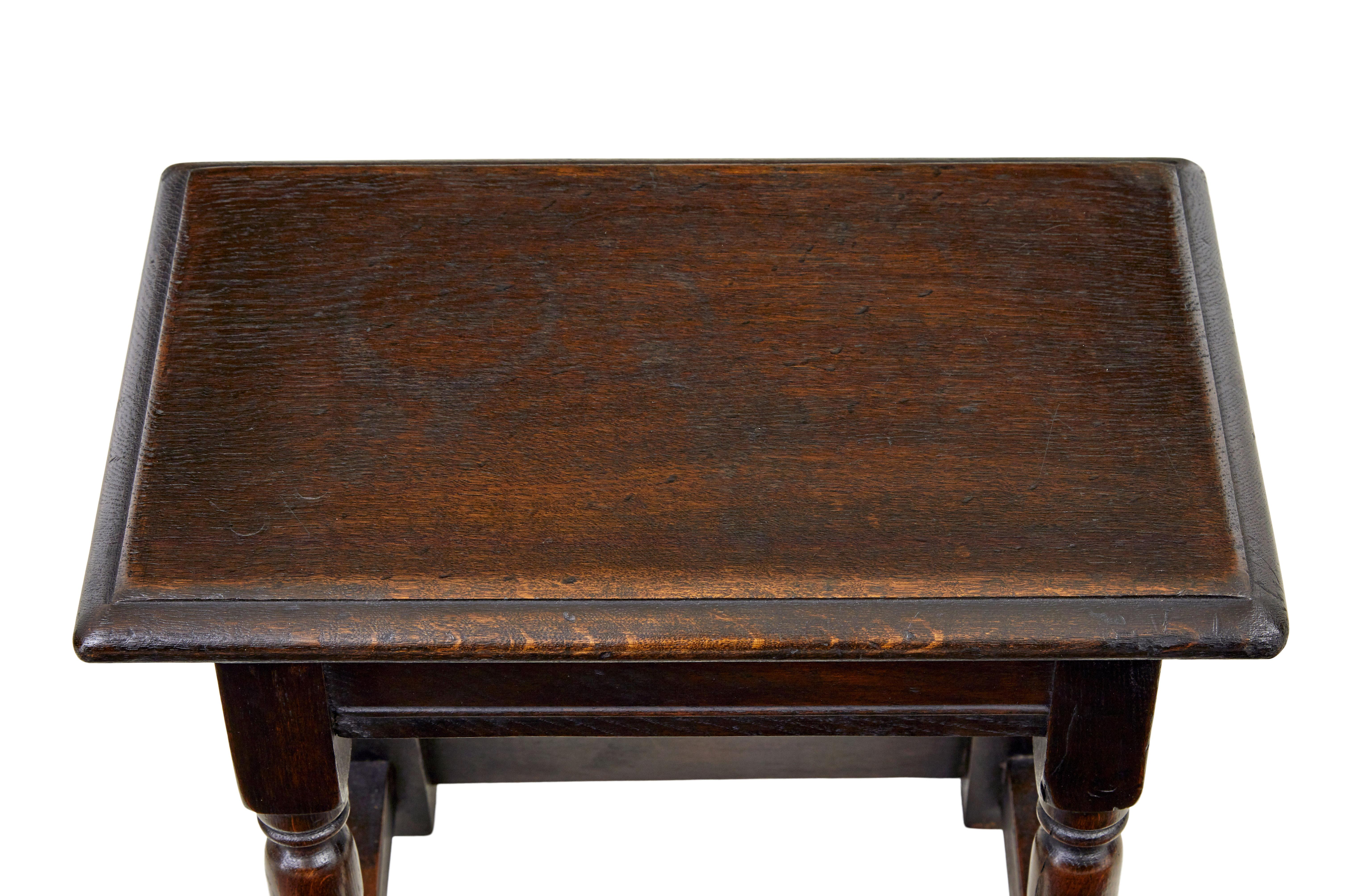 Oak Pair of oak English made joint stools