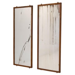 Pair of Oak Framed Mirrors