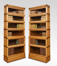 Pair of Oak Globe Wernicke Six Section Bookcases