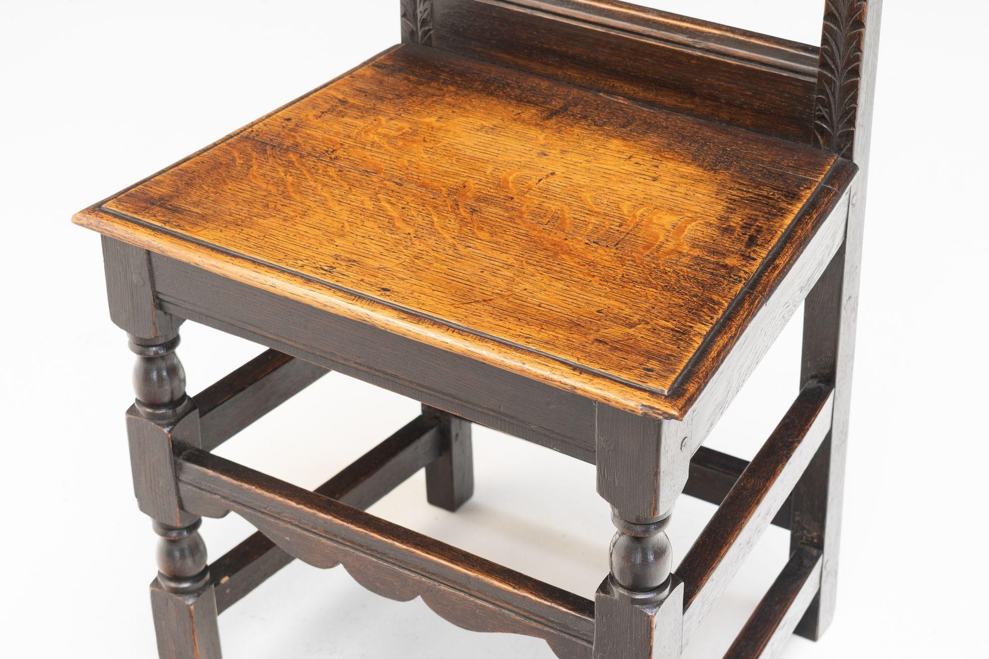 Paire de chaises de hall en Oak en vente 1