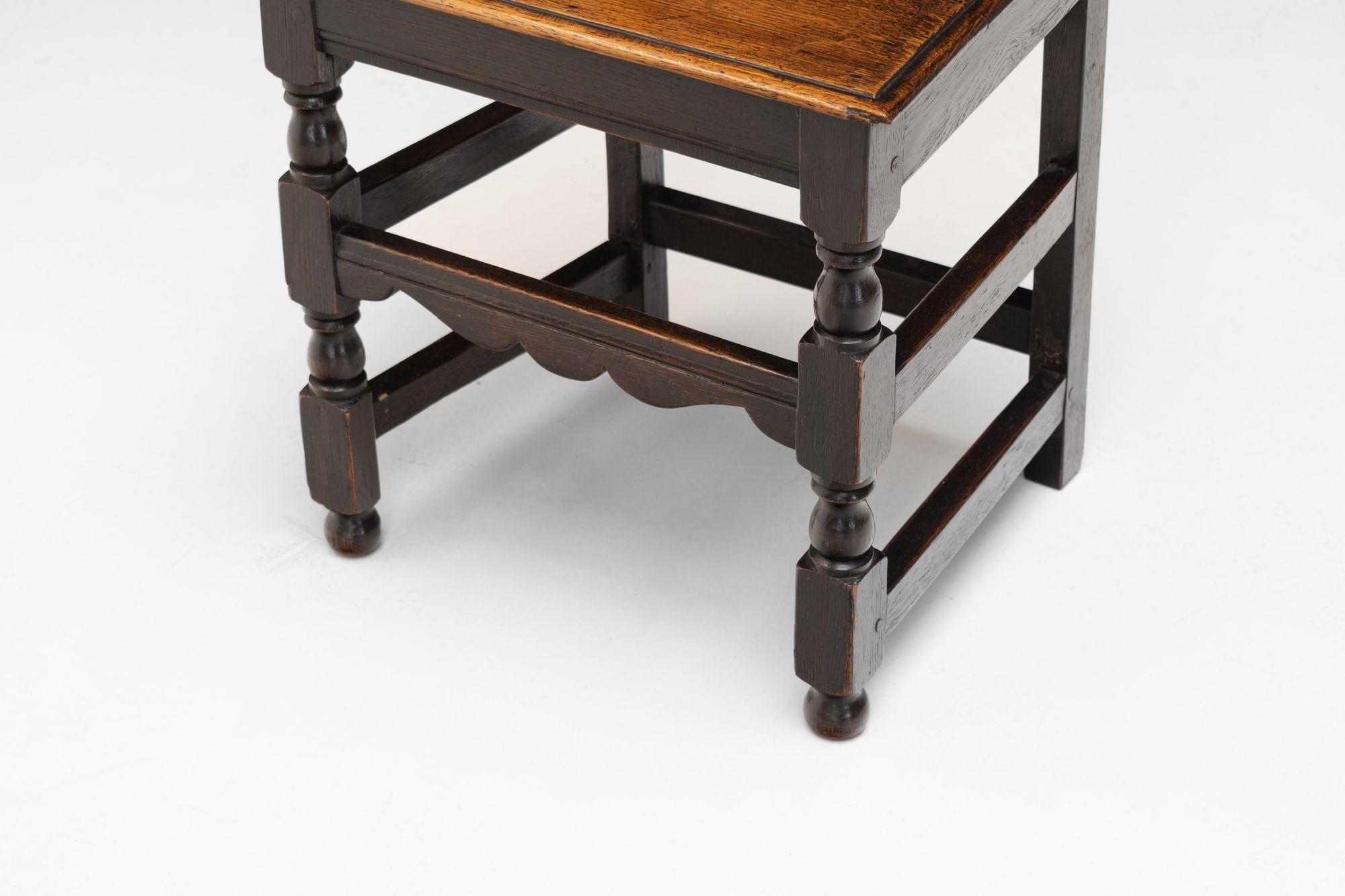 Paire de chaises de hall en Oak en vente 2