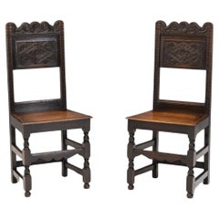 Coppia di sedie da sala in Oak Hall