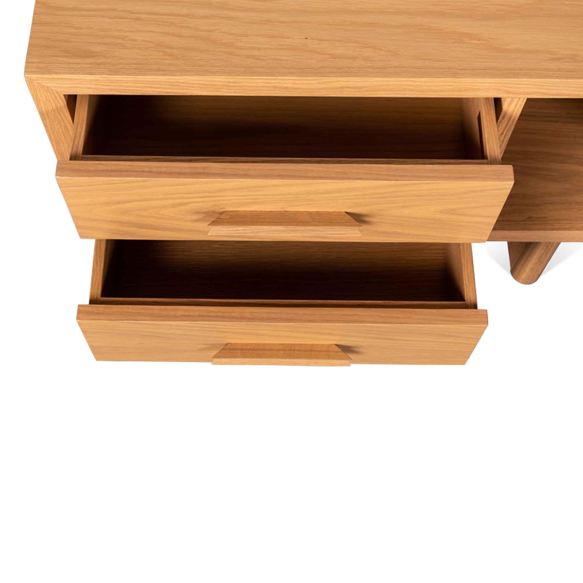 Contemporary Pair of Oak Inverness Nightstands by Lawson-Fenning For Sale