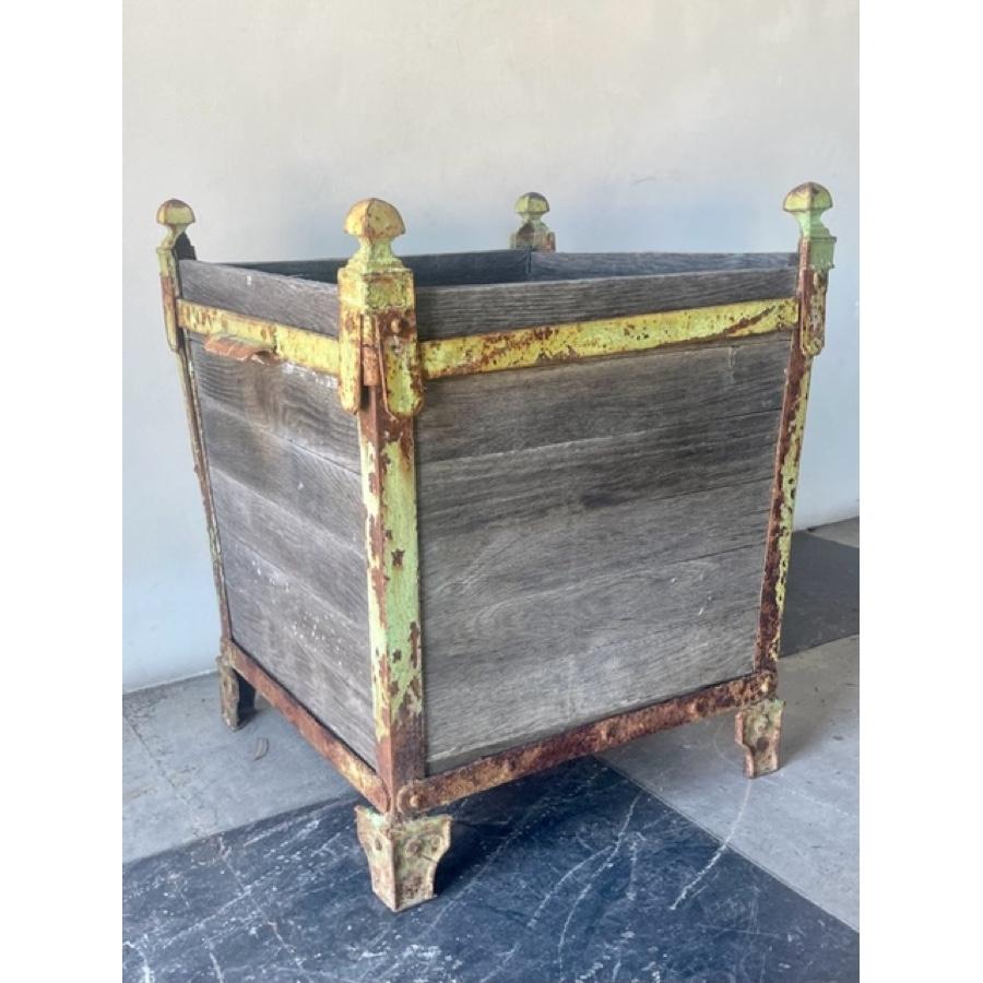 Pair of Oak & Iron Planters, 19th Century, GE-0111 For Sale 1
