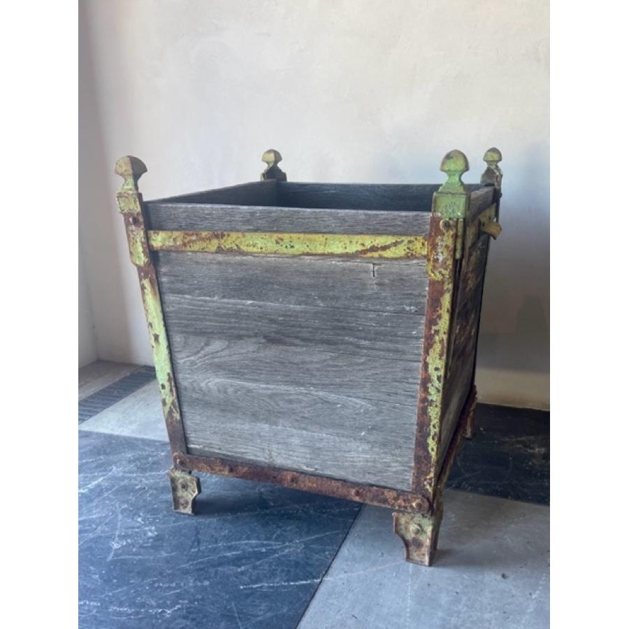 Pair of Oak & Iron Planters, 19th Century, GE-0111 For Sale 3