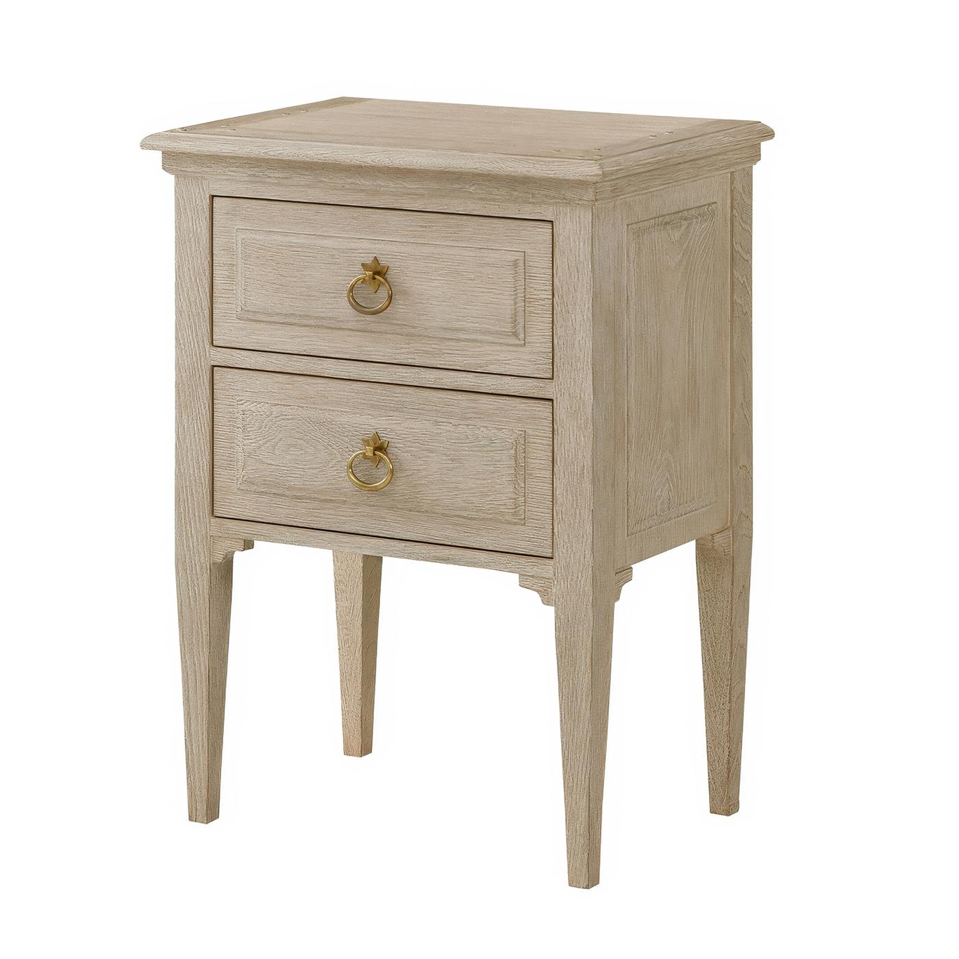 Pair of Oak Louis XVI Bedside Tables In New Condition For Sale In Westwood, NJ