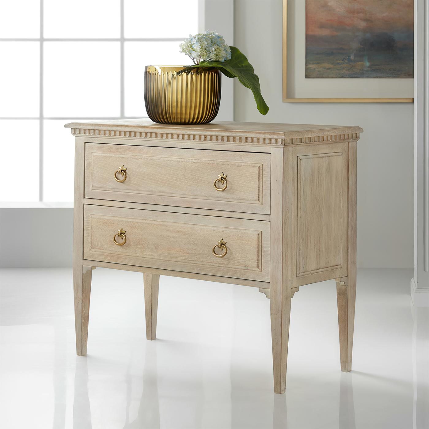 French Provincial Pair of Oak Louis XVI Chest of Drawers For Sale