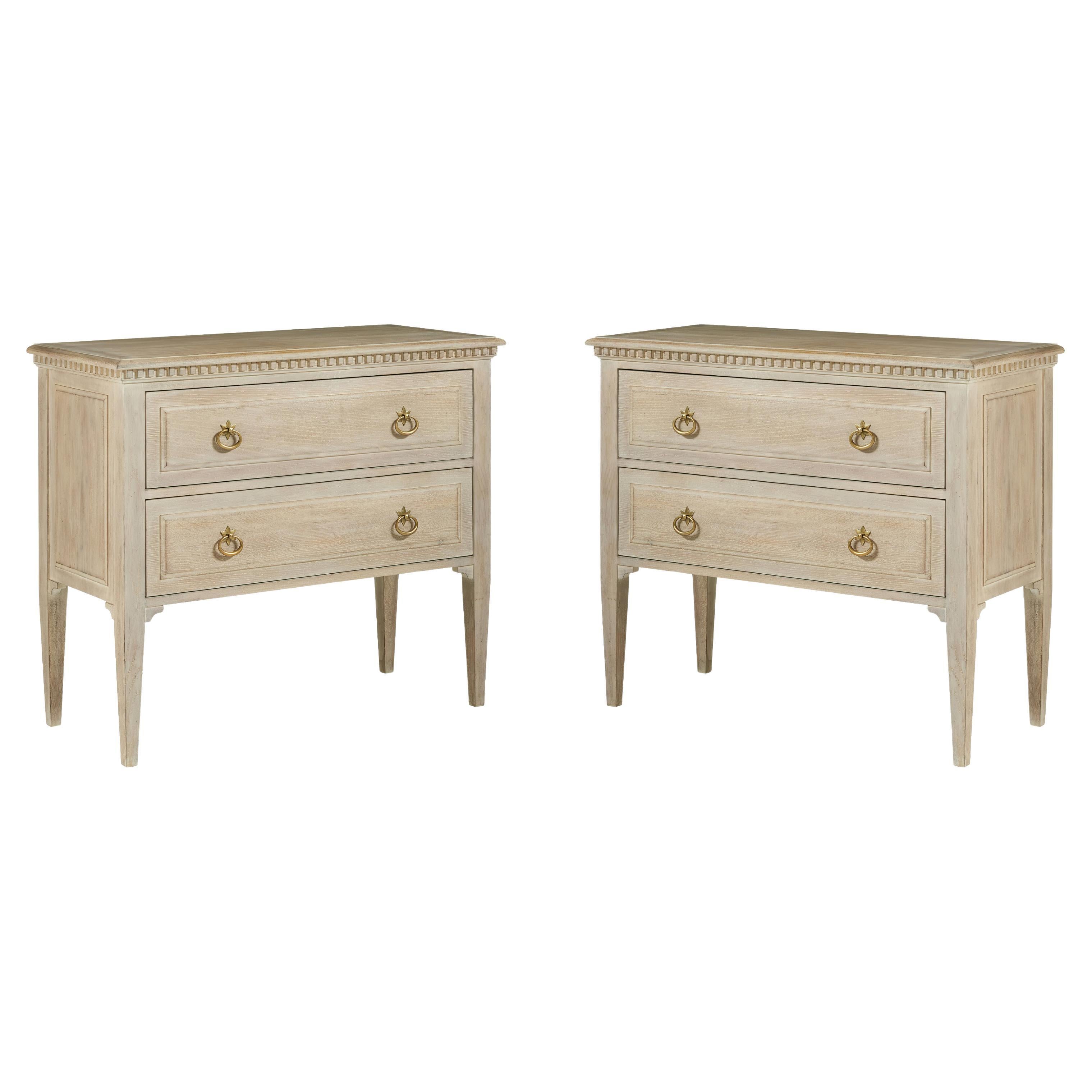 Pair of Oak Louis XVI Chest of Drawers For Sale