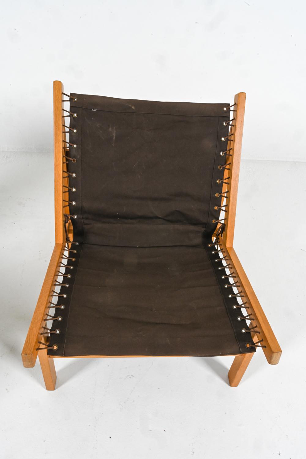 Pair of Oak 'Hunter' Lounge Chairs by Torbjørn Afdal for Bruksbo, Norway, 1960's For Sale 7