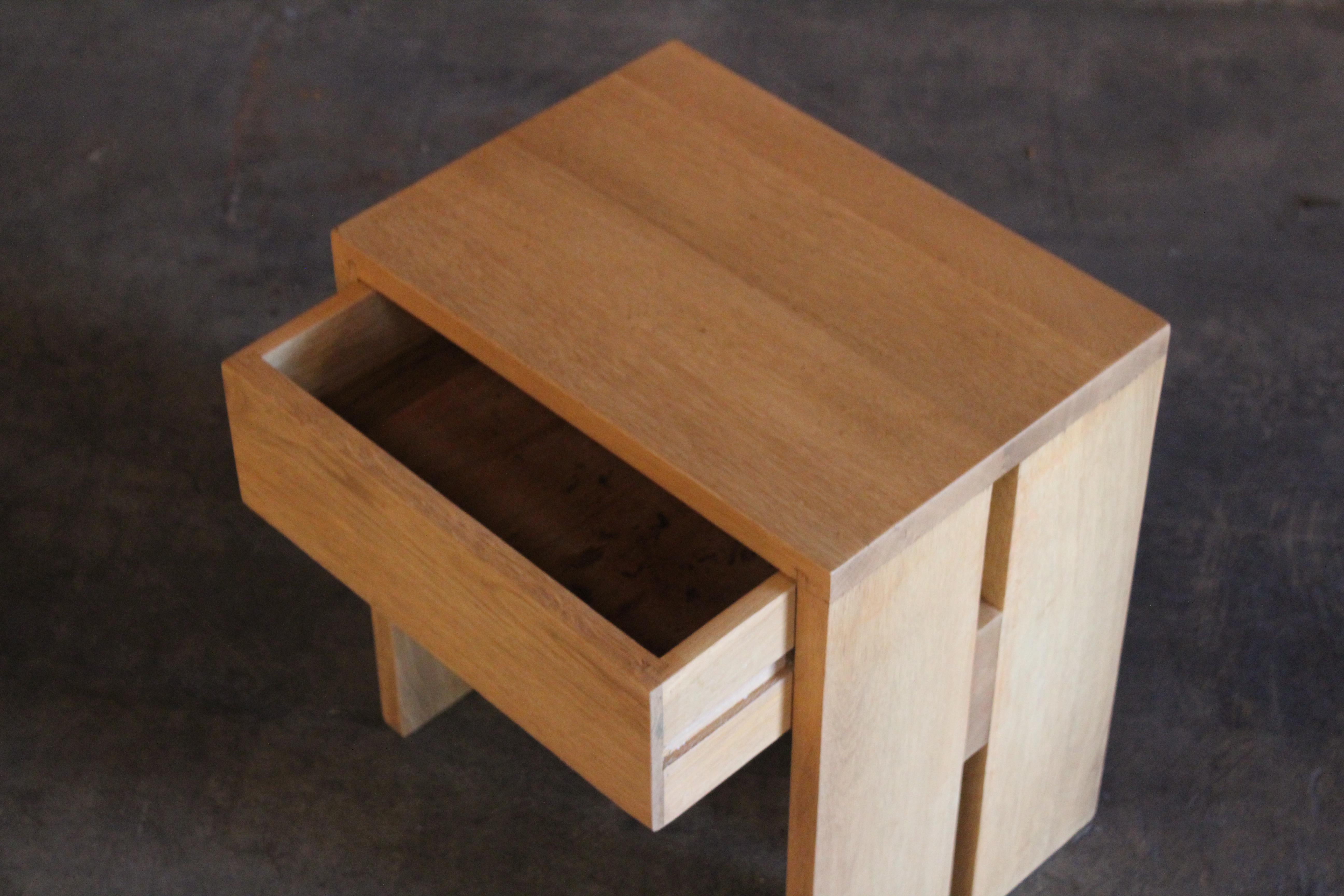 Pair of Oak Nightstands in the Manner of Charlotte Perriand, France, 1950s 9