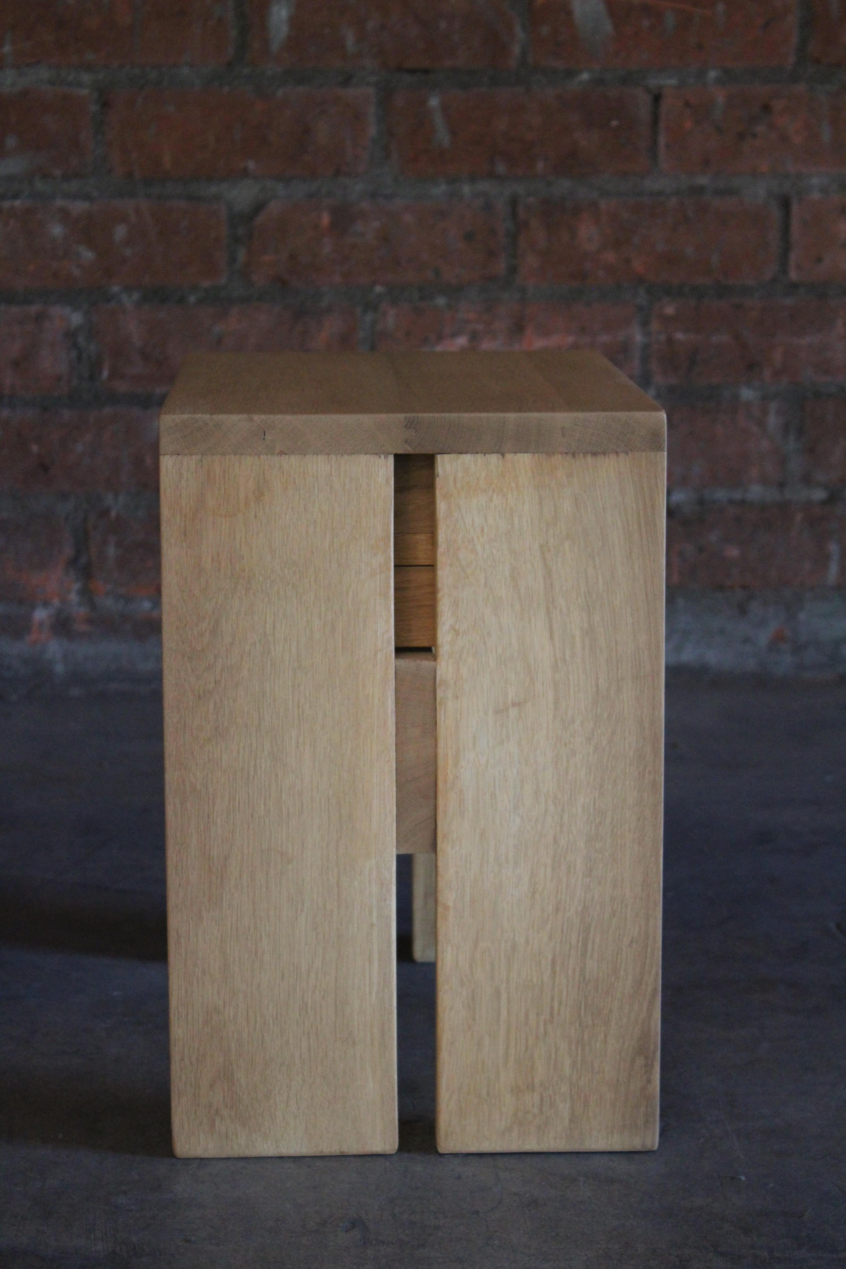 Pair of Oak Nightstands in the Manner of Charlotte Perriand, France, 1950s 10