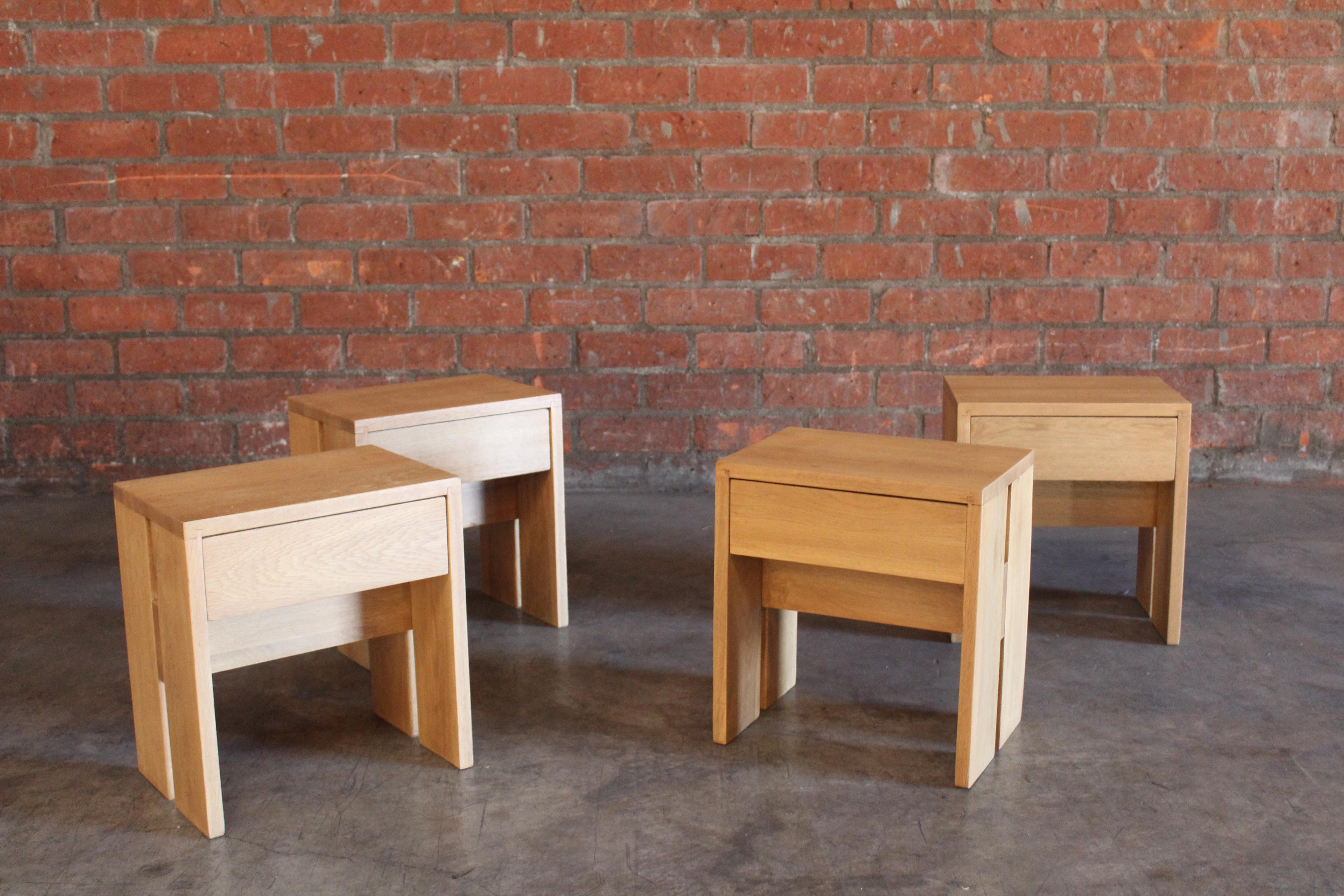 Pair of Oak Nightstands in the Manner of Charlotte Perriand, France, 1950s 12
