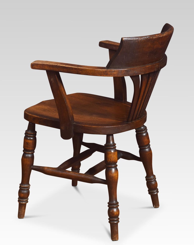 Pair of Oak Office Desk Chairs For Sale at 1stDibs