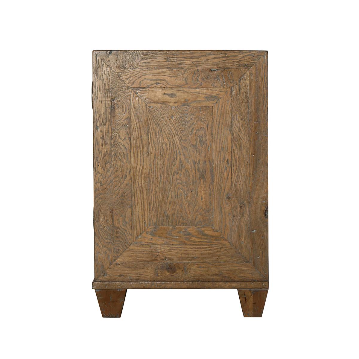 Pair of Oak Parquetry Nightstands In New Condition For Sale In Westwood, NJ