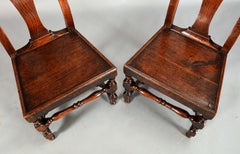 Pair of Oak Queen Anne Period Side Chairs