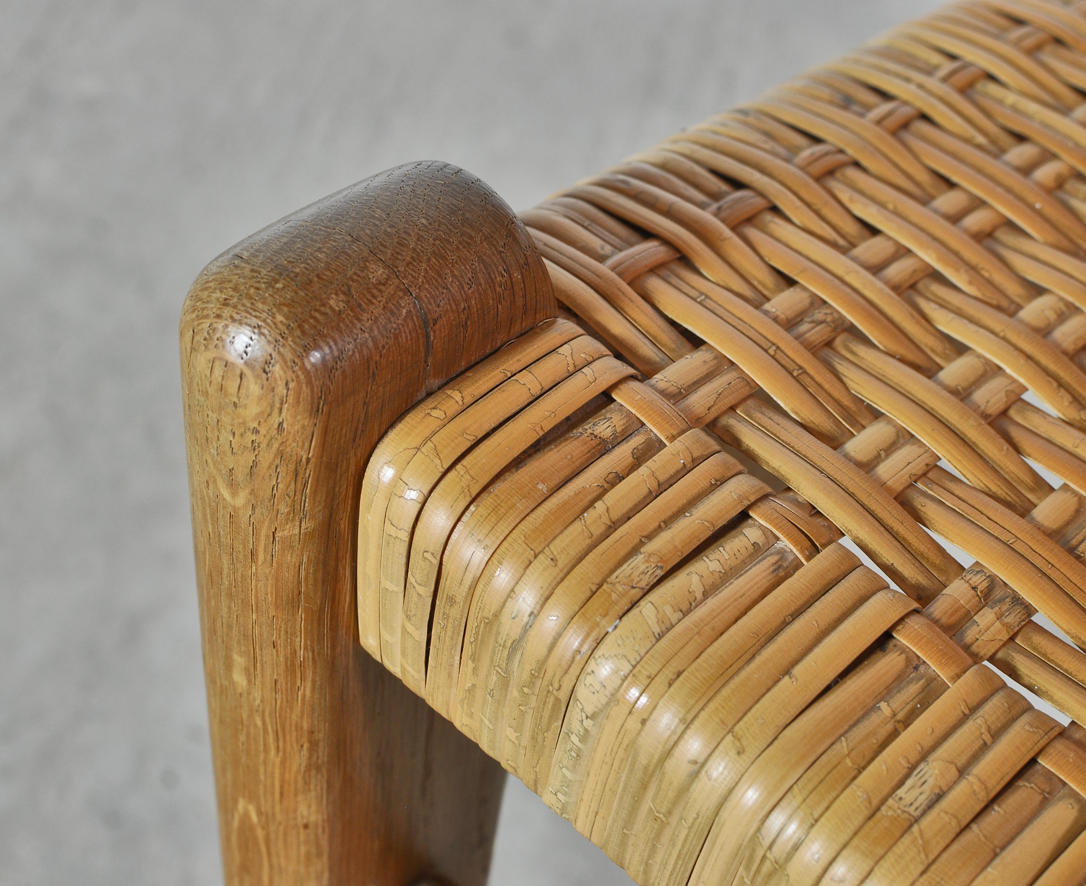 Pair of Oak and Rattan Danish Modern Side Chairs CH31 by Hans J. Wegner, 1950s 1