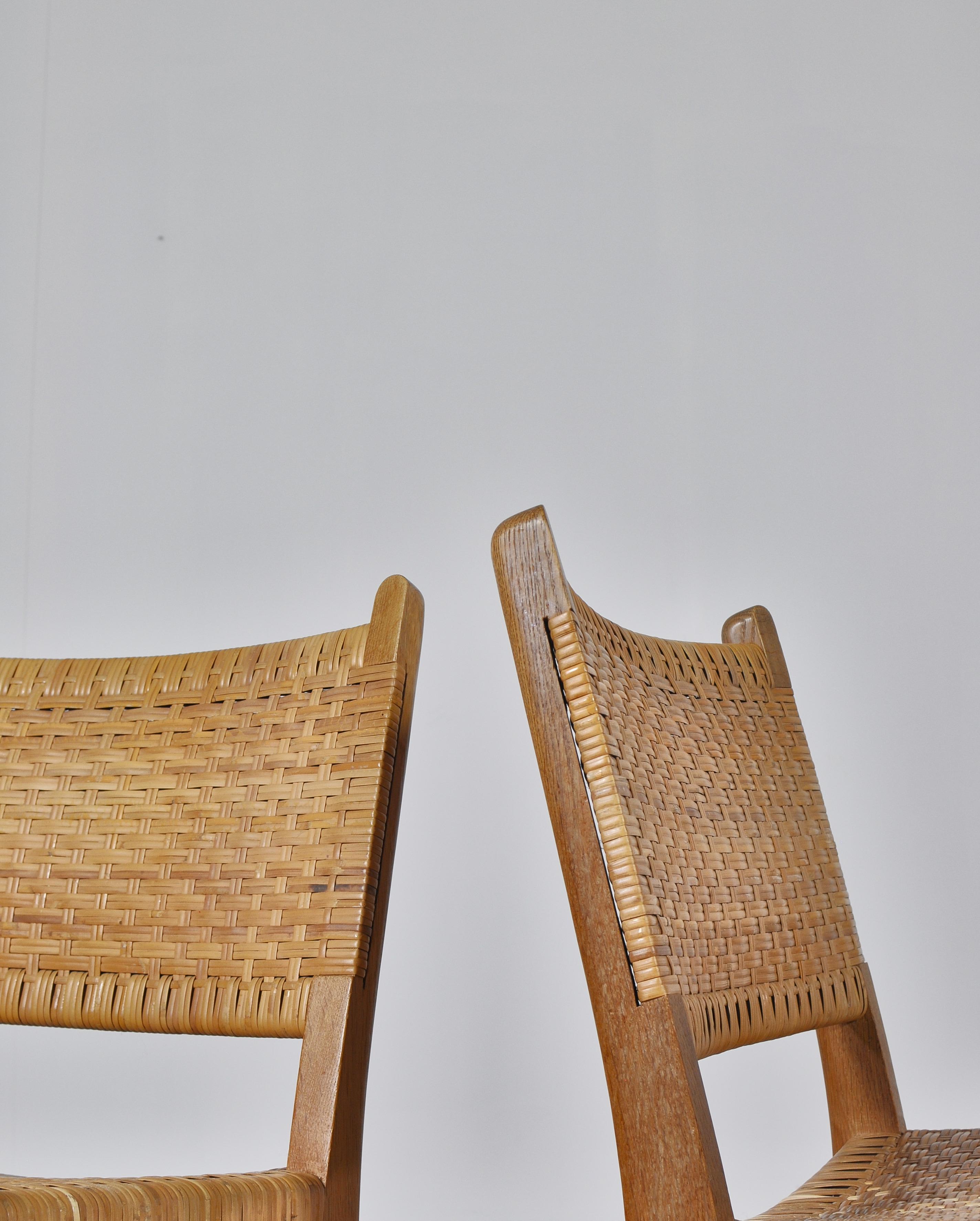 oak rattan chair