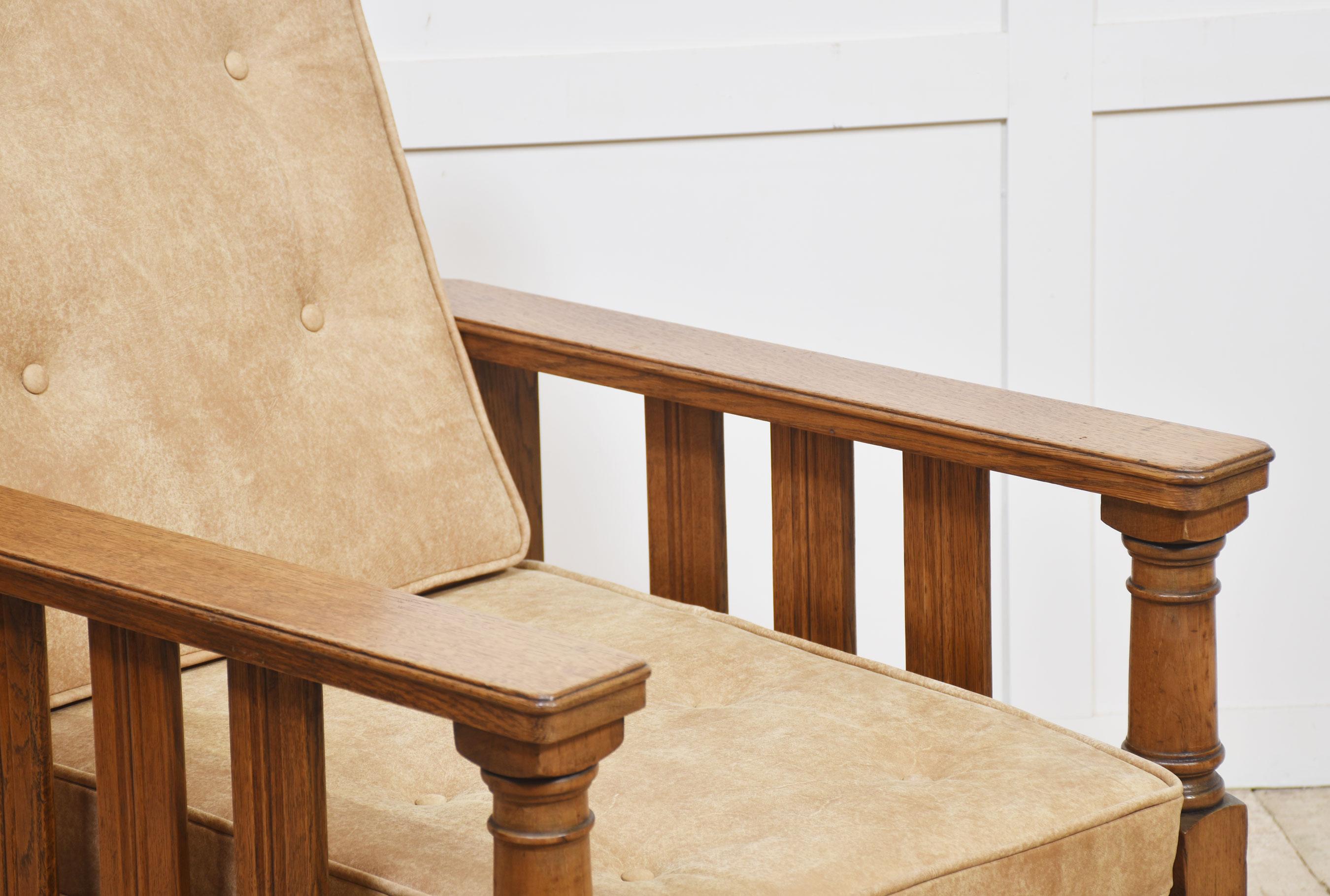 Pareja de sillones reclinables de roble siglo XX en venta