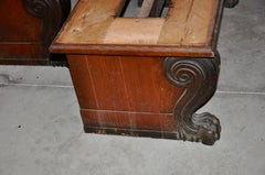 Pair of Oak Renaissance Revival Benches from the Boston Public Library