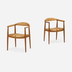 Pair of Oak   “The Chair  JH503" ArmChairs by Hans J Wegner for Johannes Hansen
