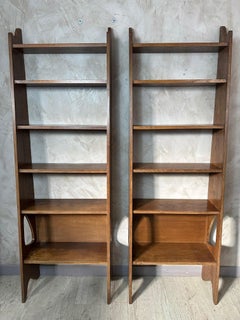 Pair of Oak Shelves in the style of Pierre Cruege, 1950s