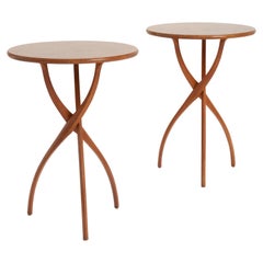 Pair of Oak Side Tables by Òscar Tusquets
