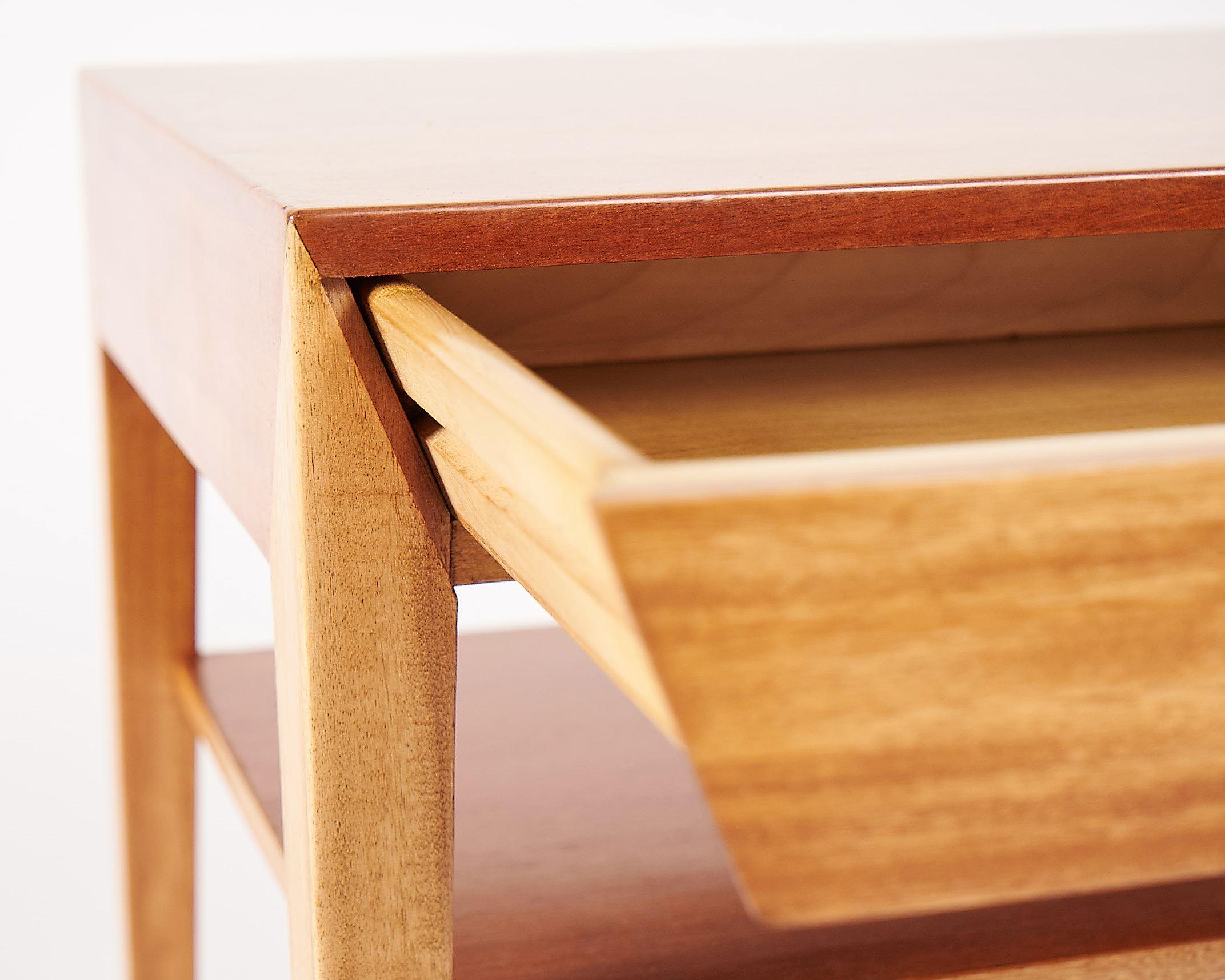 Danish Pair of Oak Side Tables, Denmark, Mid-20th Century