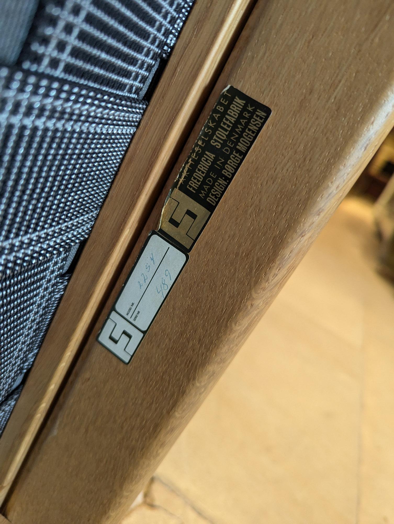 Paar Kufenstühle aus Eiche Modell 2254, Børge Mogensen - 1950er Jahre im Angebot 4
