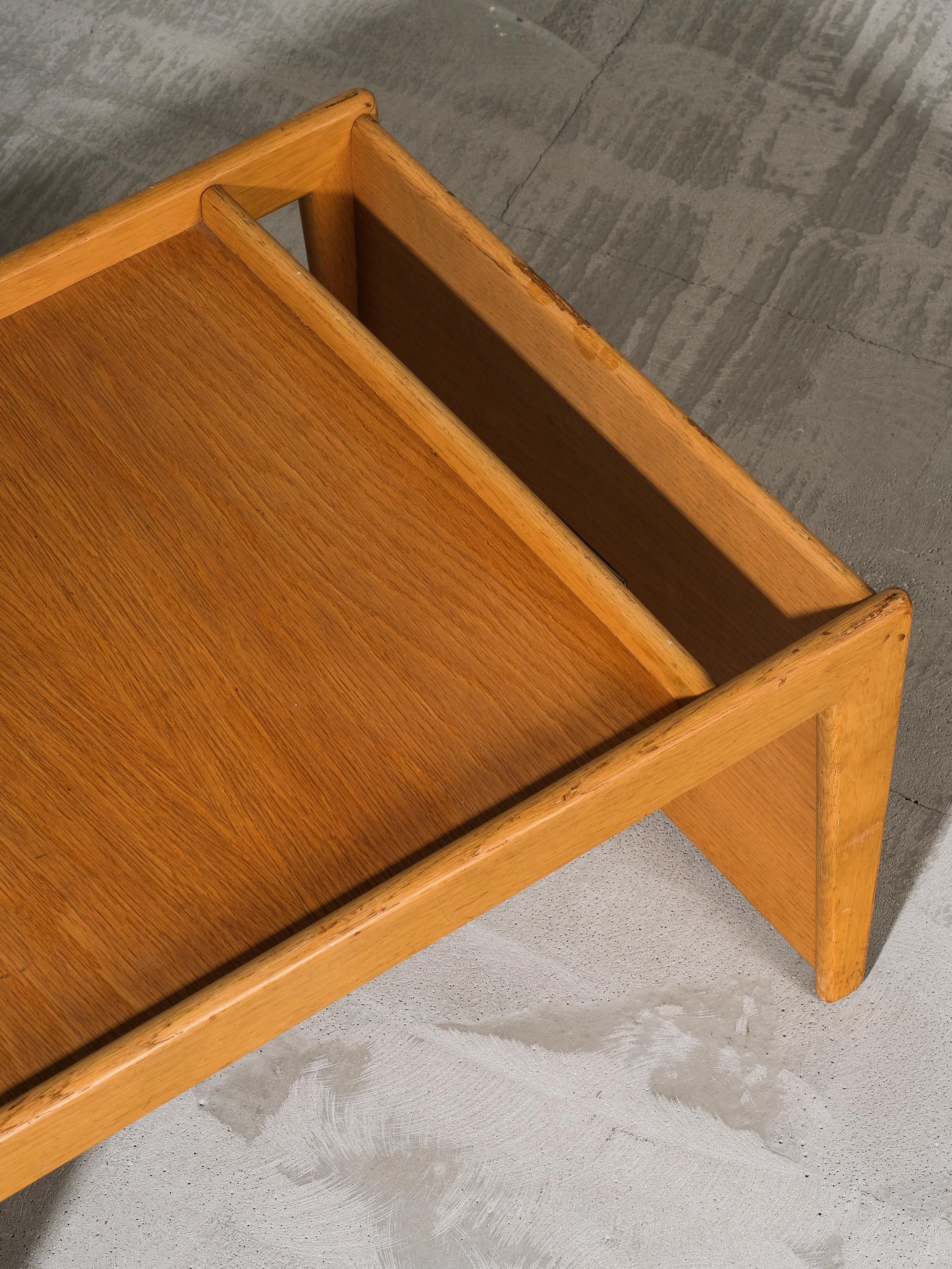 Pair of Oak Triva Side Tables by Yngvar Sandström for Nordiska Kompaniet, 1960s For Sale 8
