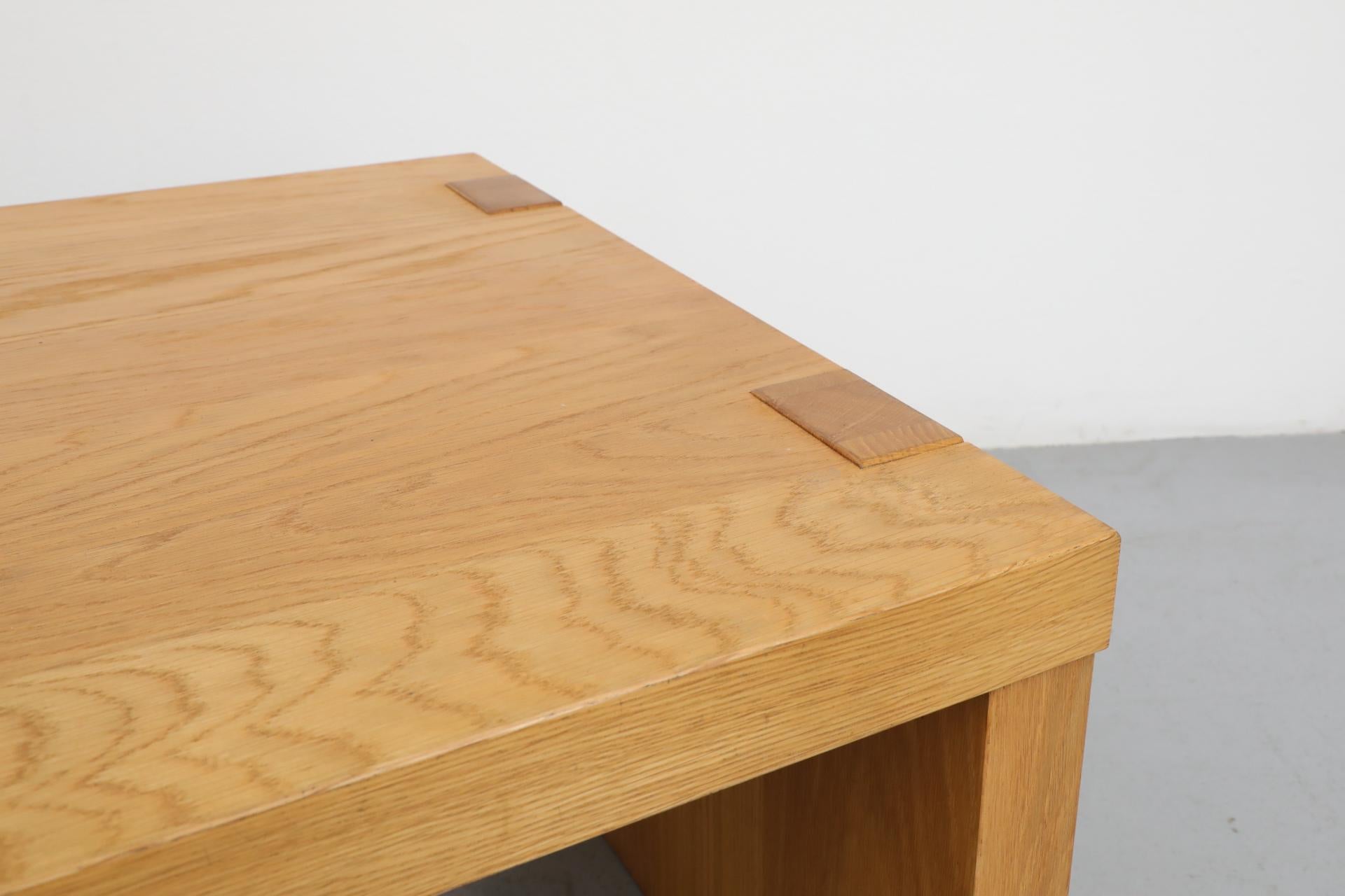 Pair of Oak Veneer Waterfall Side Tables by Mintjens Belgische Meubelmakers 9