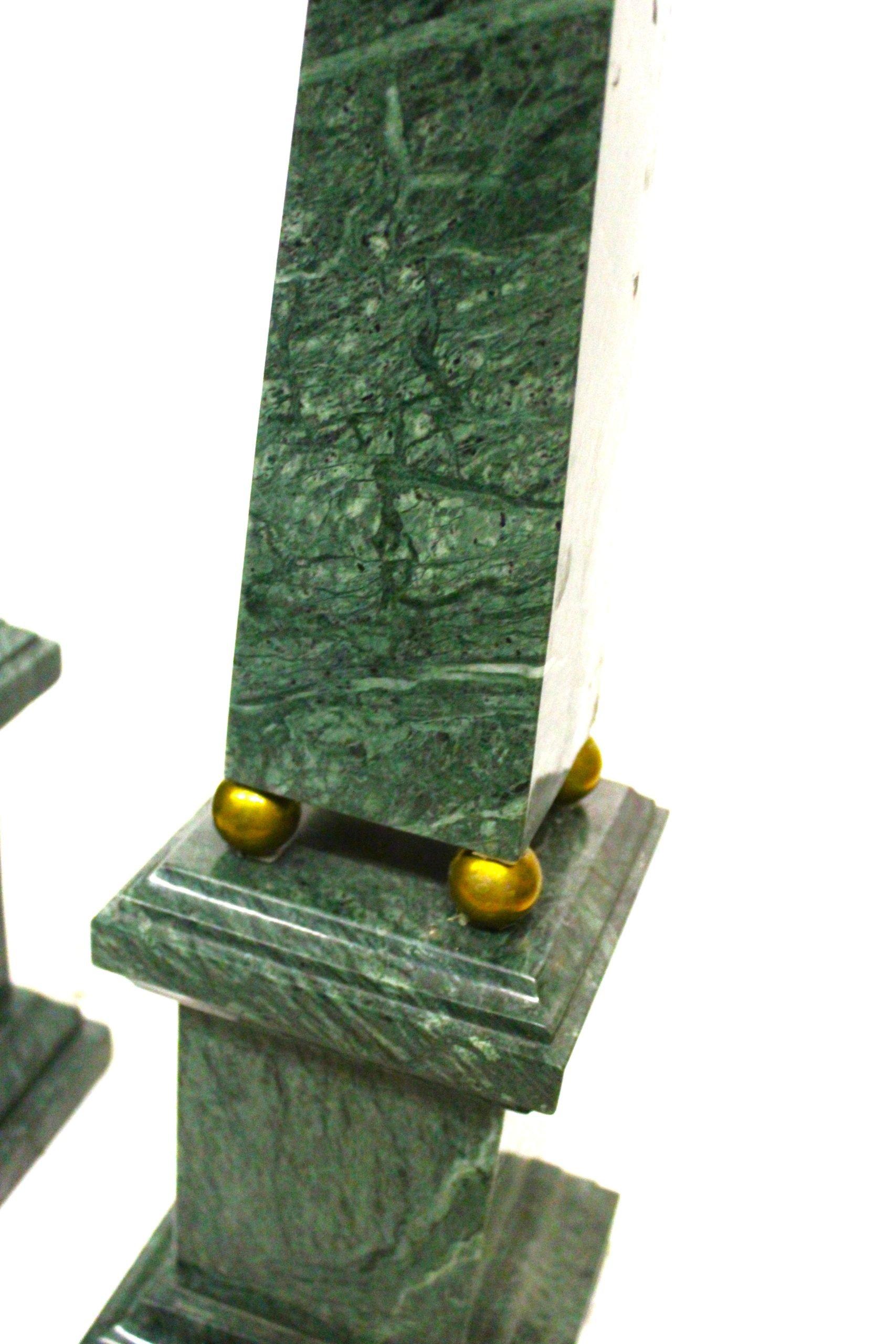 Stone Pair of obelisks For Sale
