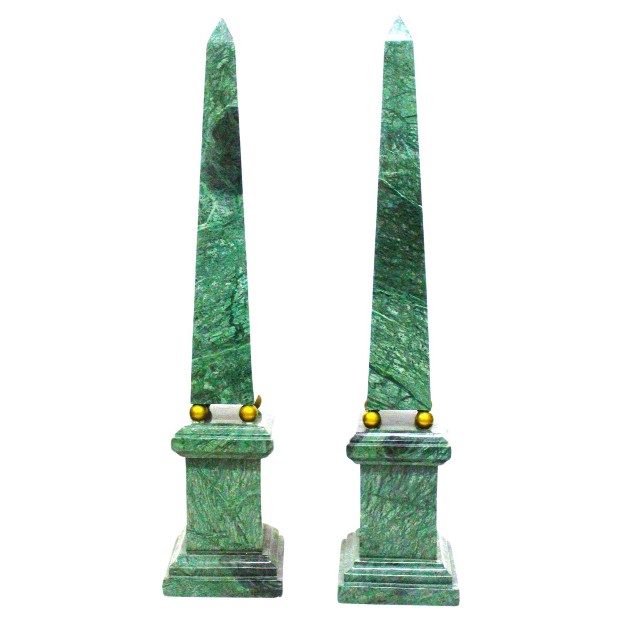 Pair of obelisks