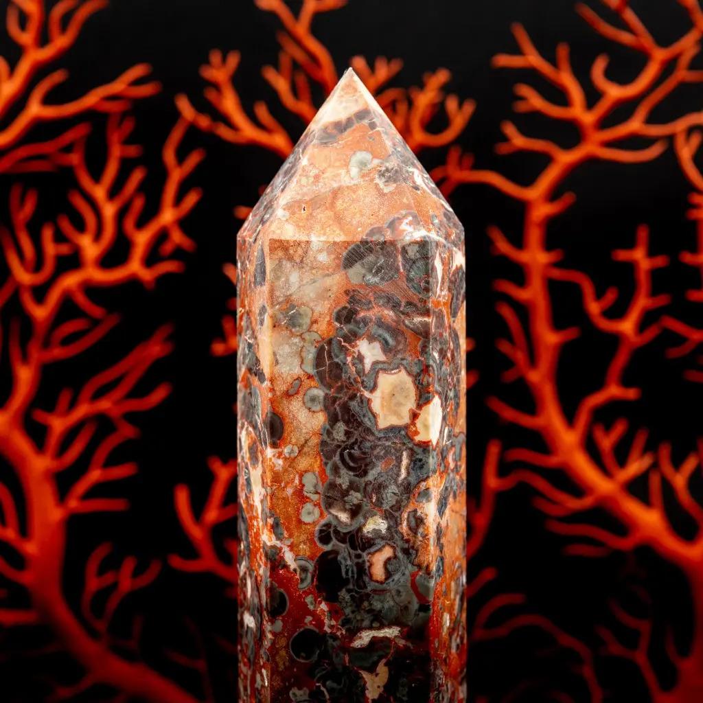Pair of Obelisks – Money Agate In Good Condition For Sale In Saint-Ouen, FR
