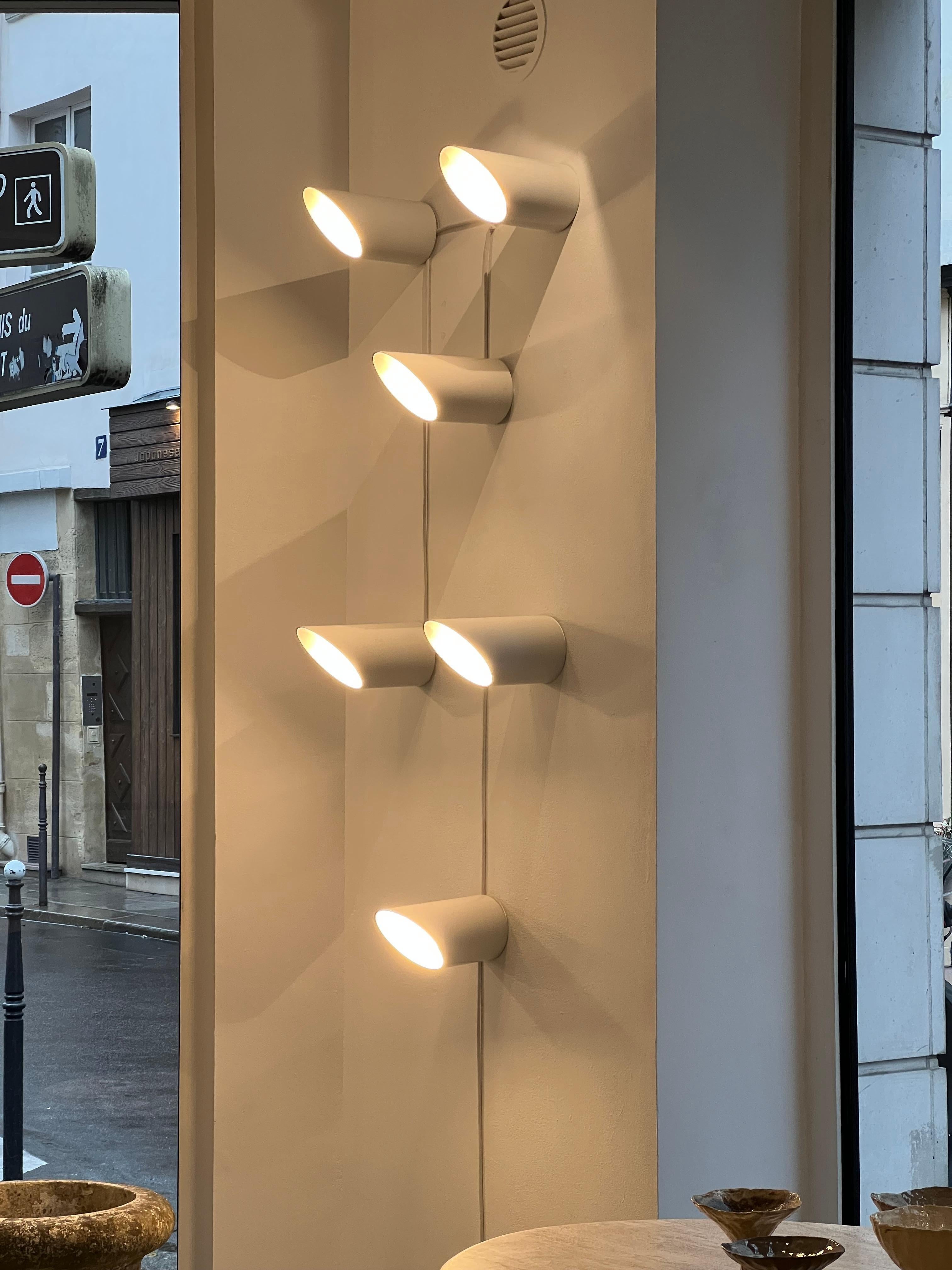 Pair of Obliqua wall lights by Ignazia Favata and Claudio Dini for Bieffeplast 1 For Sale 8