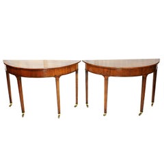 Pair of Oblong Georgian Demilunes / Consoles