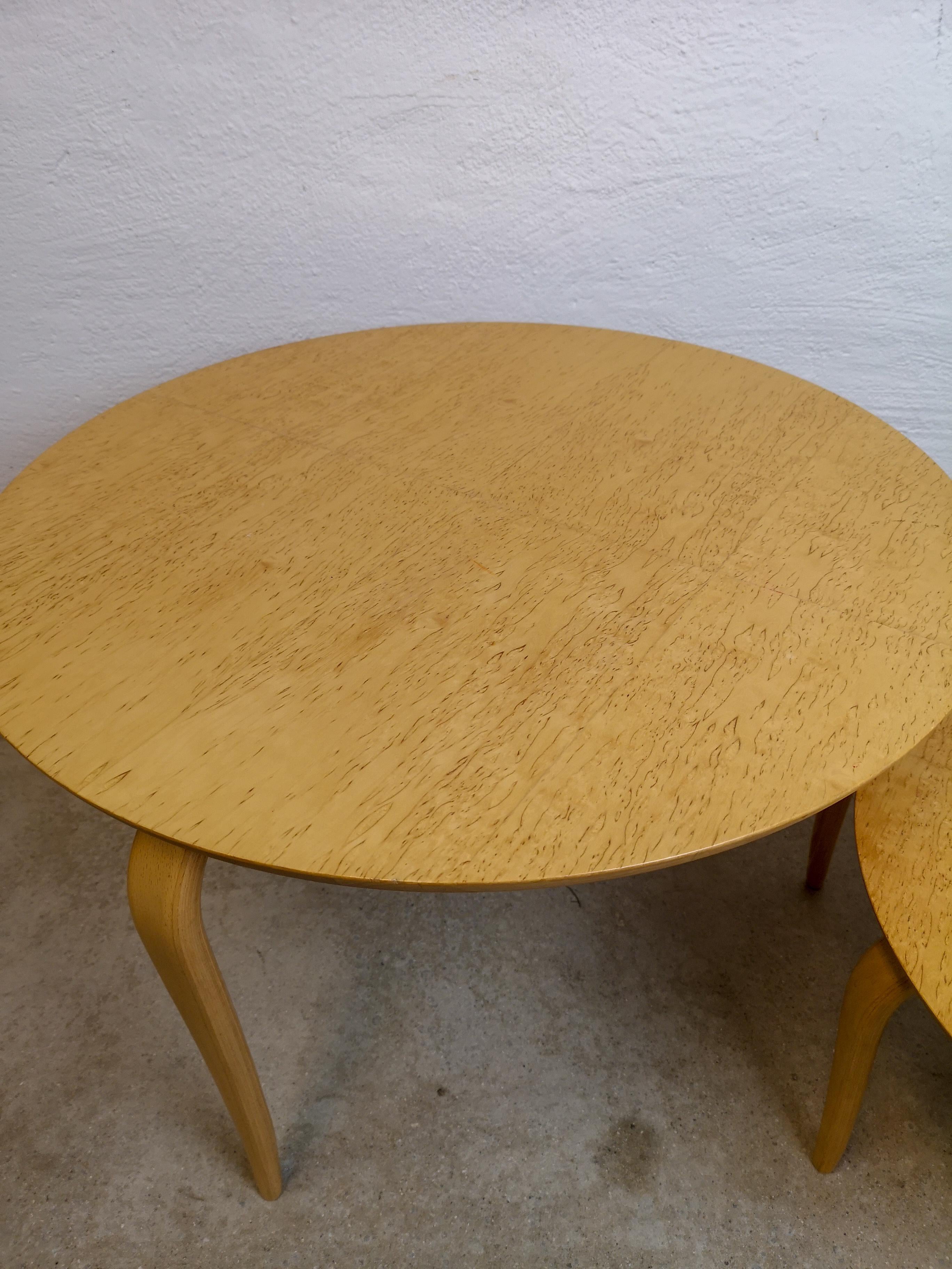 Scandinavian Modern Pair of Occasional Tables Annika Designed by Bruno Mathsson