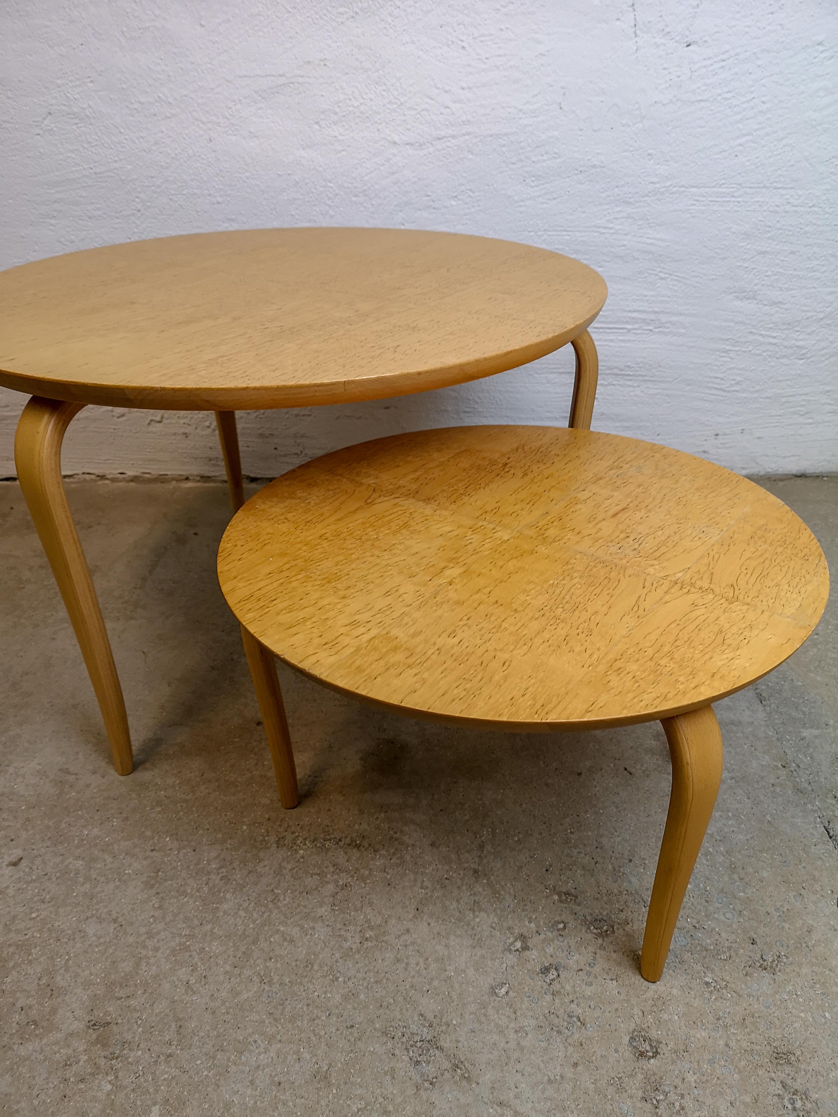 Swedish Pair of Occasional Tables Annika Designed by Bruno Mathsson