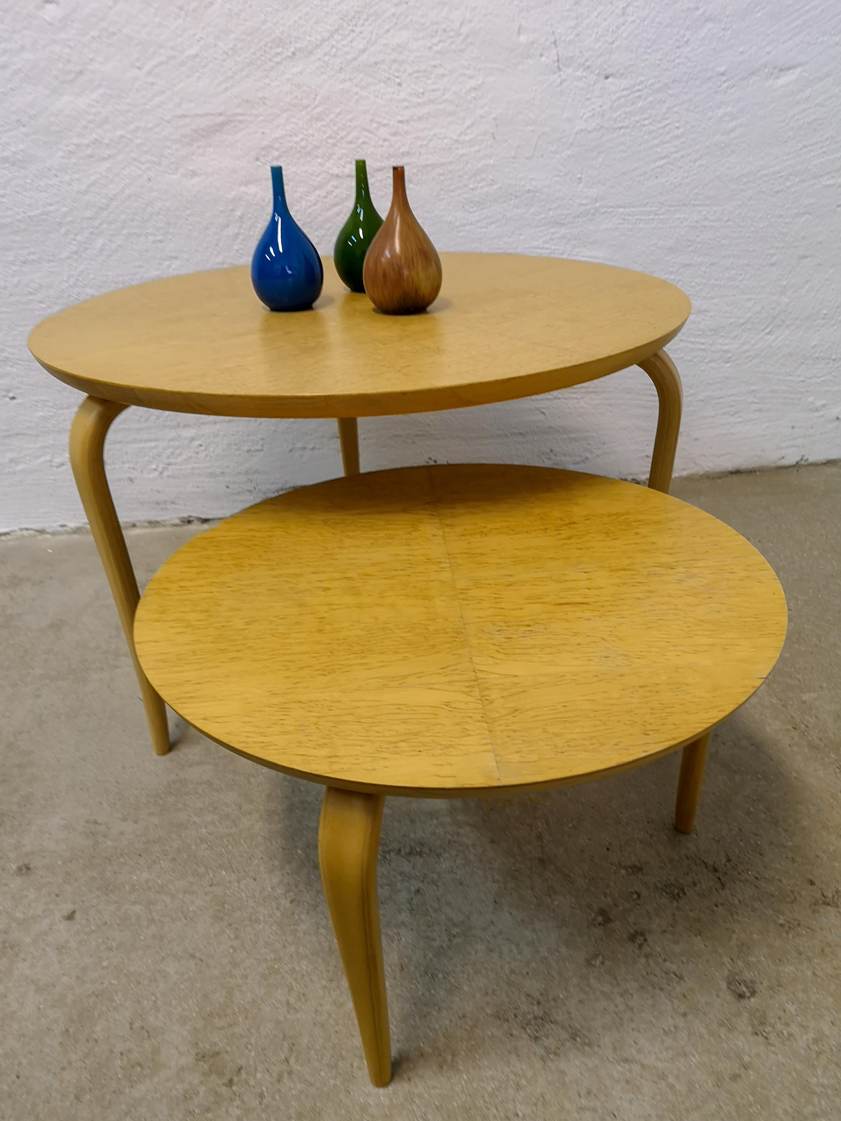 Pair of Occasional Tables Annika Designed by Bruno Mathsson 1
